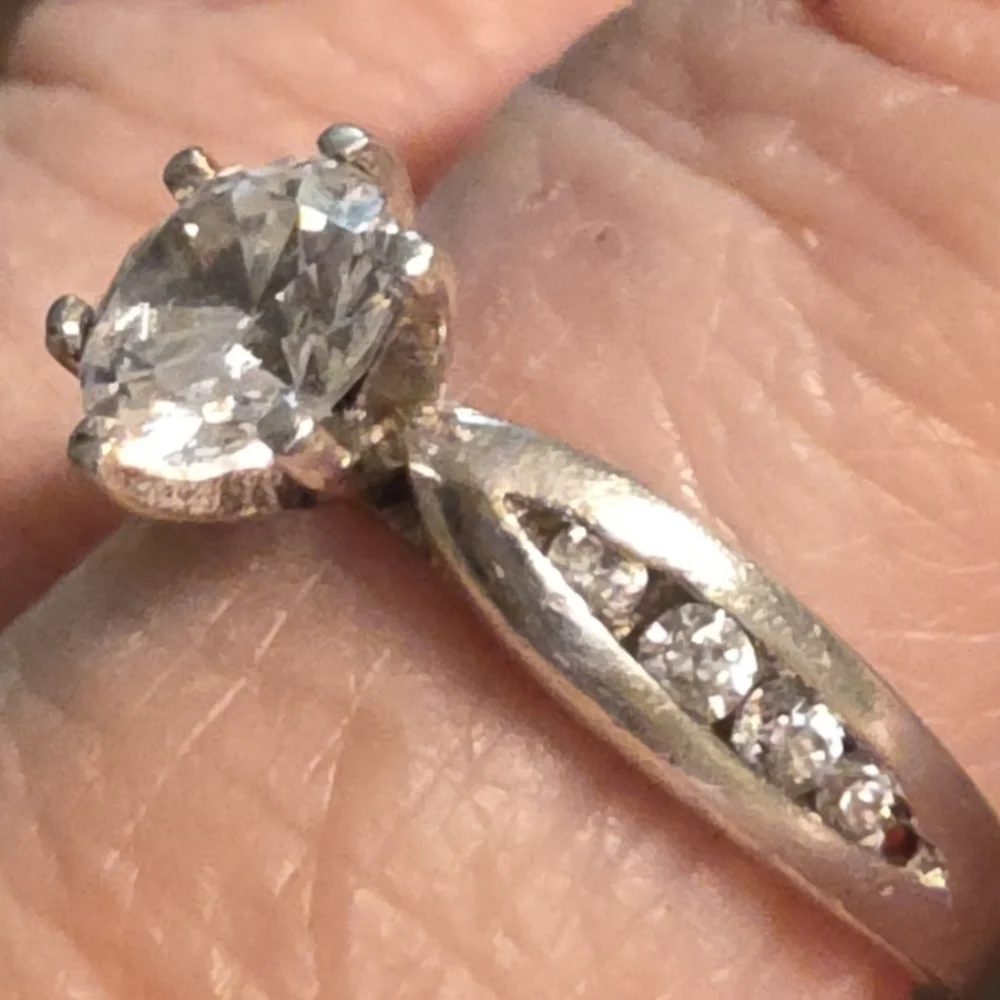 1CT DIAMOND CZ ENGAGEMENT WEDDING RING SIZE 7 SET IN STERLING SILVER 925 SIZE 7